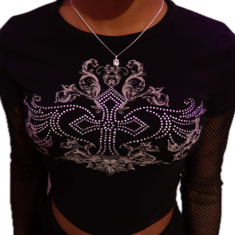 “Princess Rock That” Fishnet Crop Top