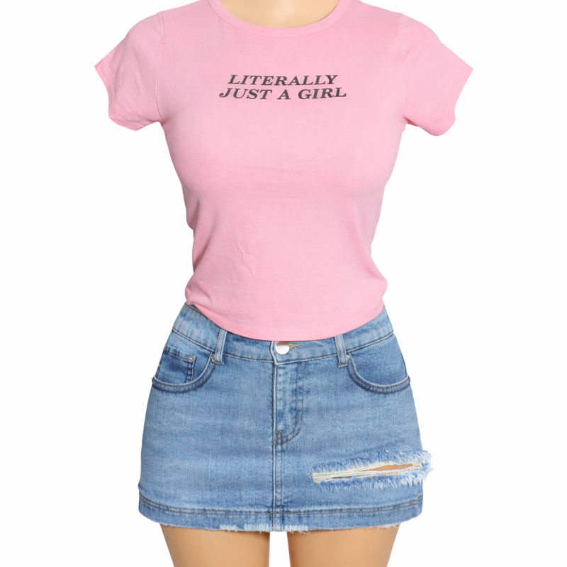"Literally Just A Girl" Crop Top