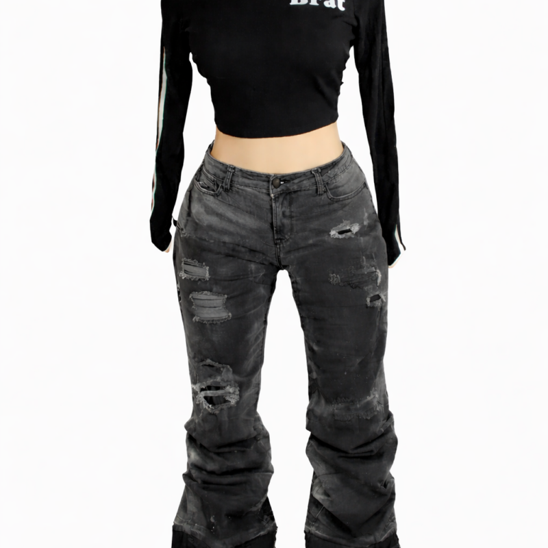 "Brat" Long Sleeve Top